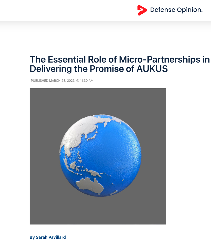 Opinion: The Essential Role of Micro-Partnerships in Delivering the Promise of AUKUS image